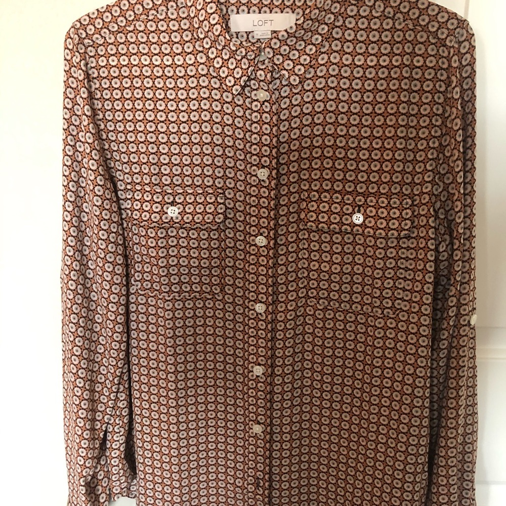 Ann Taylor Loft Womens Fall button up